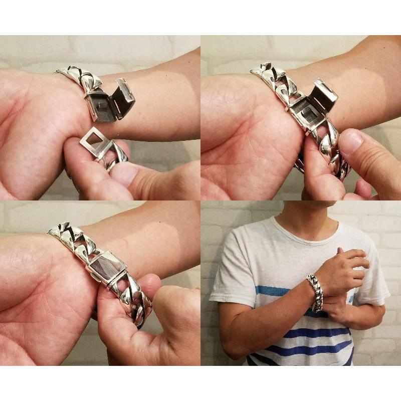 [DREDLINE限定] db-032m HYNブレスレットMサイズ極太喜平チェーンメンズsilver925超極太ブレスキヘイブレスレットハードシルバーアクセメンズバイカーの画像