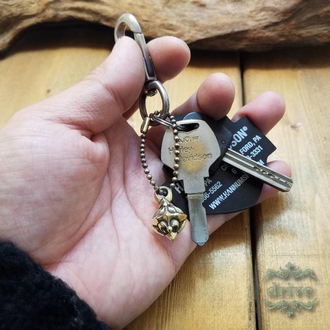 ドライヴ dk010 クロスボールキーチェーン ブラス 真鍮 メンズ 十字架