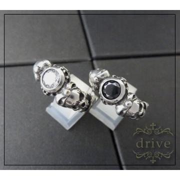 ランキング2021 (送料無料)　drive　r-43cz　ゴスロリスカルクイーン　ストーンリング　silver925　ジルコニア 指輪