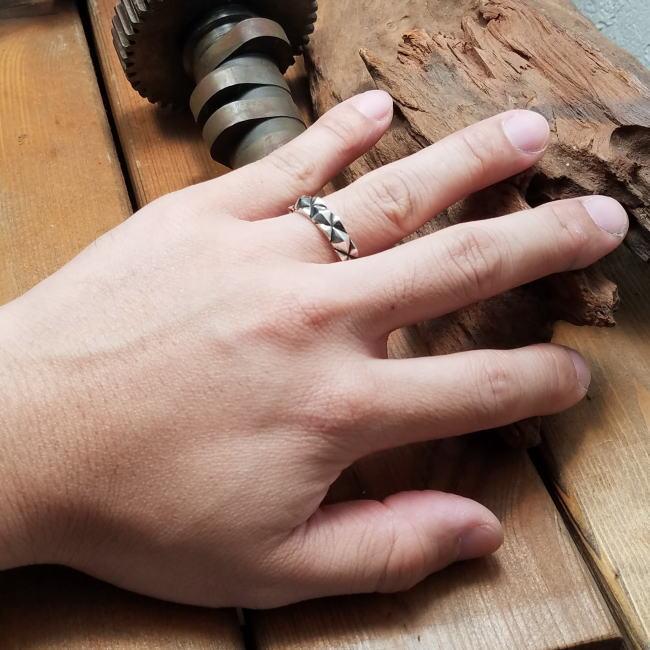 送料無料 ドライヴ dr-057 ダイヤカット シルバーリング メンズ