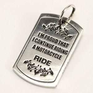 東本昌平RIDEライドオフィシャルシルバーアクセサリードッグタグ 