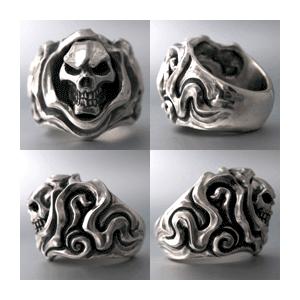 【送料無料】 KAGEMARU DESIGNS カゲマルデザイン sr017 ヘルズスカルリングVer2 シルバー silver925 |  | 01