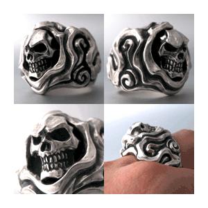 【送料無料】 KAGEMARU DESIGNS カゲマルデザイン sr017 ヘルズスカルリングVer2 シルバー silver925 |  | 02