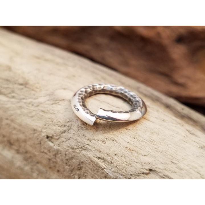 線径4.0mm内径13.5mm】svp-19 シルバー925 silver刻印付き 山切り丸