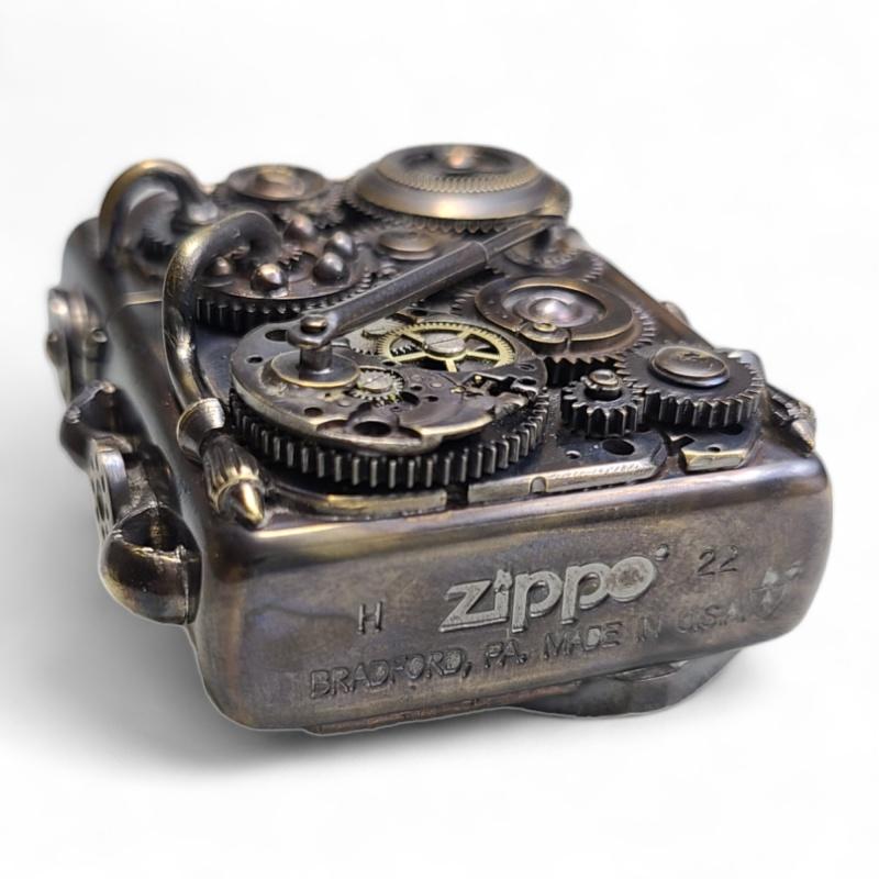 ZIPPO zp06 希少 ジッポ アンティーク仕上げ スチームパンク歯車