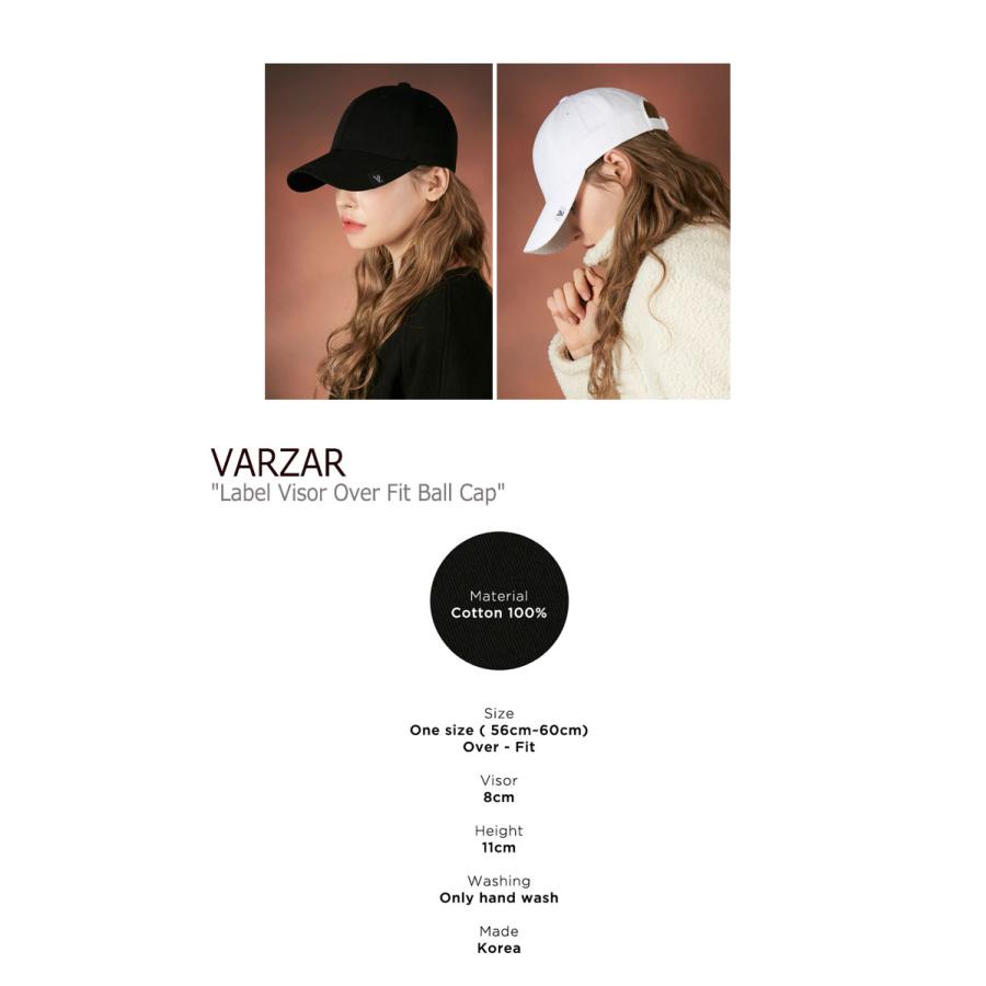 【即納/国内配送】バザール キャップ VARZAR 正規販売店 Label Visor Over Fit Ball Cap ラベル バイザー オーバーフィット ボールキャップ varzar647/8 ACC｜drescco｜06