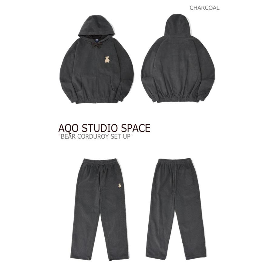 アコスタジオスペース セットアップ AQO STUDIO SPACE BEAR CORDUROY SET UP ベアー コーデュロイ セット アップ BROWN CHARCOAL AQHAMST01 ウェア アコスタジオスペース セットアップ AQO STUDIO SPACE BEAR CORDUROY SET UP ベアー コーデュロイ セット アップ BROWN CHARCOAL AQHAMST01