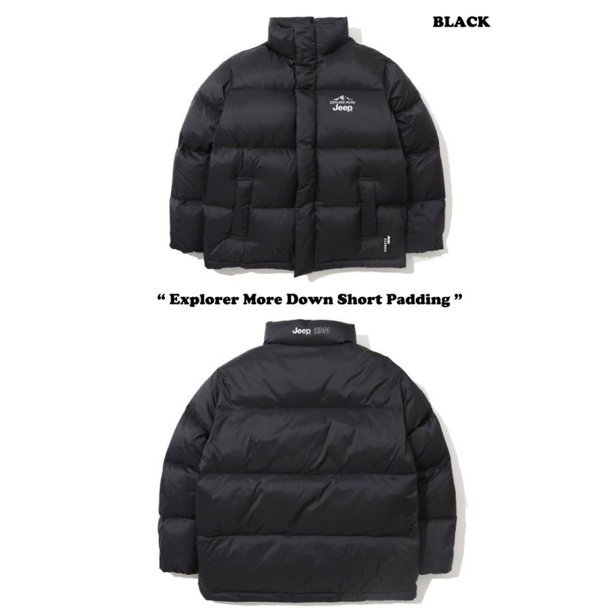 ジープ ダウン Jeep Explorer More Down Short Padding エクスプローラー モア ダウン ショート パディング BLACK ブラック GL5JPU495BK ウェア ダウン ジープ Jeep Explorer More Down Short Padding エクスプローラー モア ショート パディング BLACK ブラック GL5JPU495BK