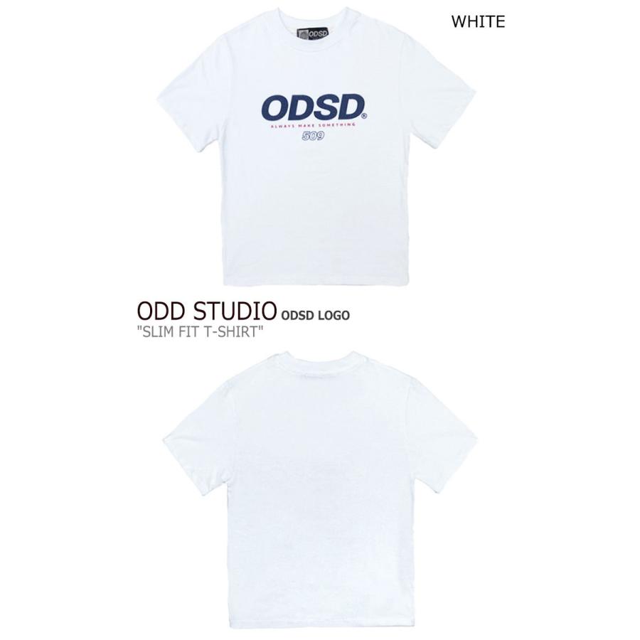 オッドスタジオ Ｔシャツ ODD STUDIO 正規販売店 レディース ODSD LOGO SLIM FIT T-SHIRT ロゴ スリム フィット 半袖Ｔシャツ 全2色 OS20SSTS03WH01 ウェア｜drescco｜05