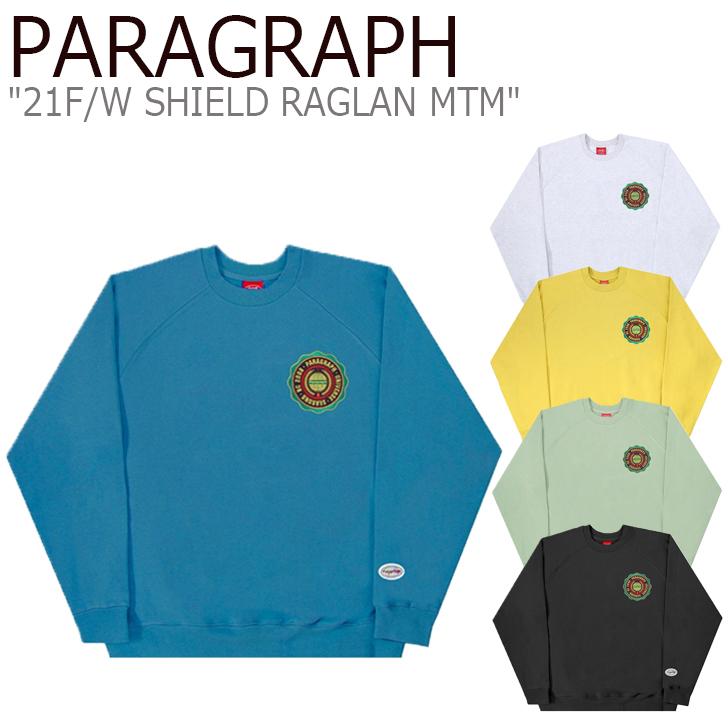 在庫限り パラグラフトレーナー ウェア Prg39 スウェットシャツ ラグラン シールド Mtm Raglan Shield 21f W レディース メンズ Paragraph トレーナー パラグラフ 韓国ブランド 刺繍 フラワー Paragraph トップス Alhayet Fm