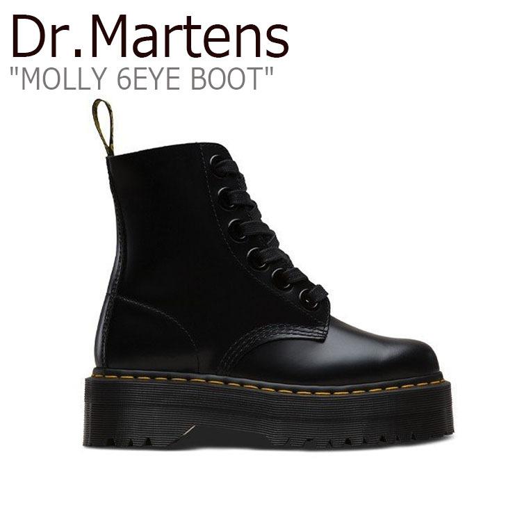 新版 ドクターマーチン スニーカー Dr Martens メンズ レディース Molly 6eye Boot モリー 6ホール ブーツ Black ブラック シューズ 新品 Tellosystems Com