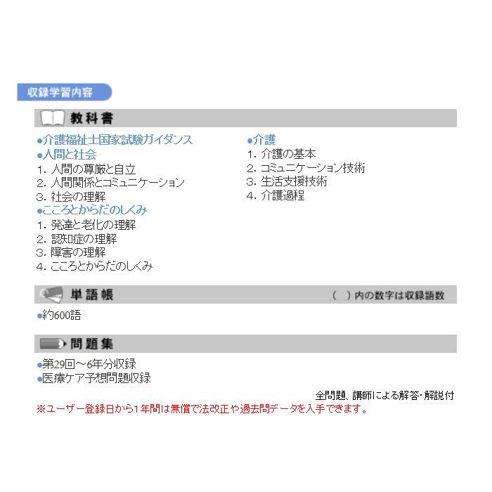 代引不可 プレミア6 7つの学習法 介護福祉士試験 1年e-Learningチケット付き メディアファイブ -の画像