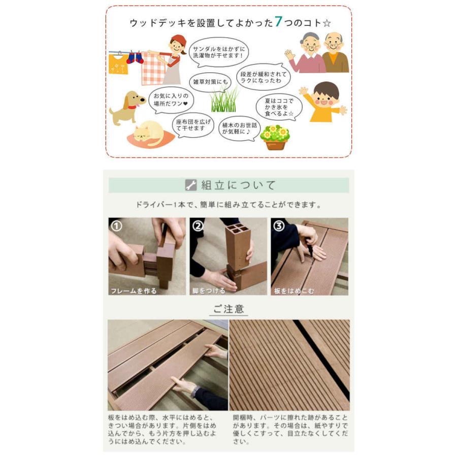 北海道・沖縄・離島配送不可 代引不可 ウッドデッキ 人工木 3台 セット ecofeel 住まいスタイル PWDE-3P-SFSETの画像
