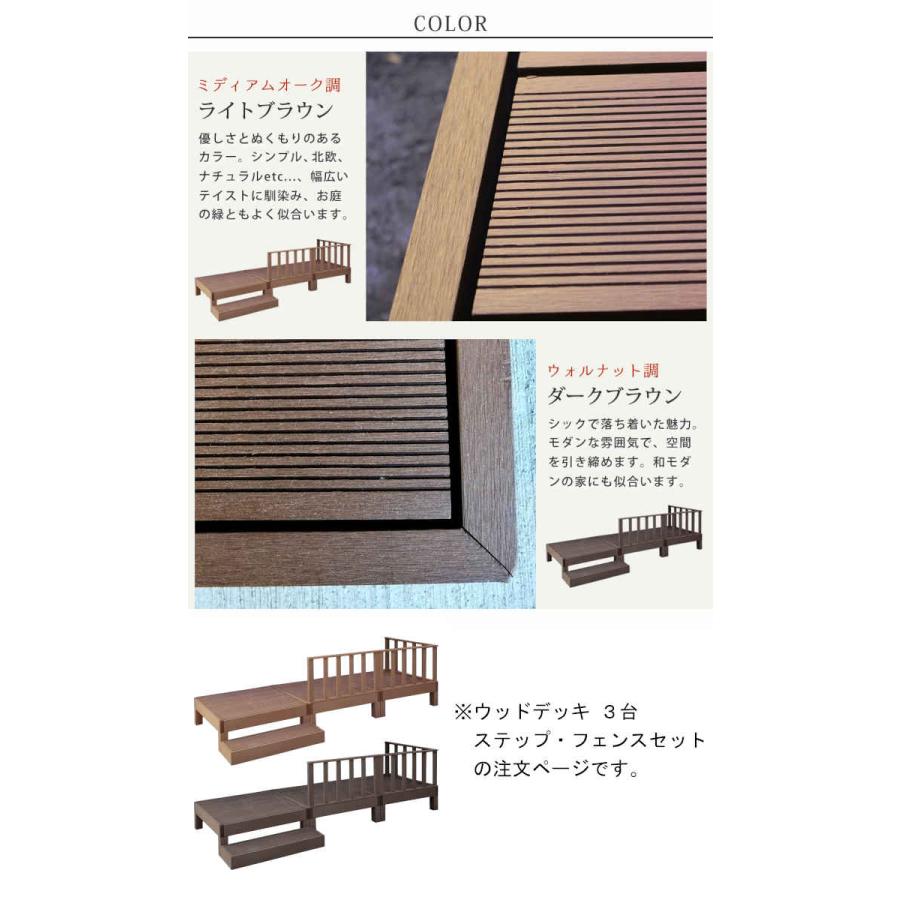 北海道・沖縄・離島配送不可 代引不可 ウッドデッキ 人工木 3台 セット ecofeel 住まいスタイル PWDE-3P-SFSETの画像