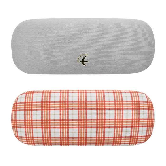 メガネケース 眼鏡ケース グレー・GRAY ハードケース メガネクロス付き  