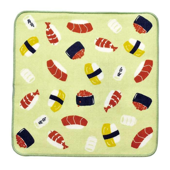 和柄小町 タオルハンカチ お寿司 25x25cm ミニタオル 和柄 現代百貨