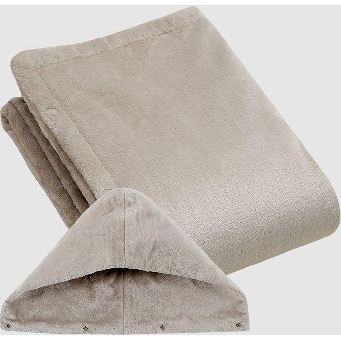 即日出荷 電気ひざかけ毛布 ホットローブタイプ フード付き 140×80