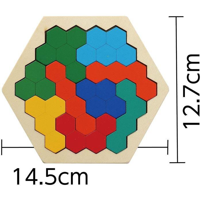 木製ヘキサゴンパズル 知育玩具 おもちゃ 教育 発育 児童 幼児 子供向け アーテック 21180｜dresma｜02