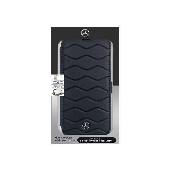 メルセデス・ベンツ iPhone16 Pro Max用 本革 ウェーブデザイン