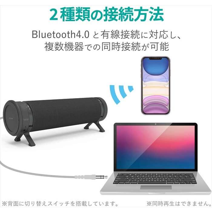 エレコム スピーカー サウンドバー風 [有線/Bluetooth両対応] PC TV スマホ タブレットに behav ブラック SP-PCBS01UBK 即日出荷 代引不可 ミニサウンドバースピーカー behav 有線/Bluetooth