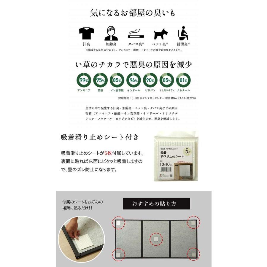 代引不可 い草マットレス 三つ折り 約140×210cm フロアマット 置き畳 軽量 湿気 対策 畳 日本 国産