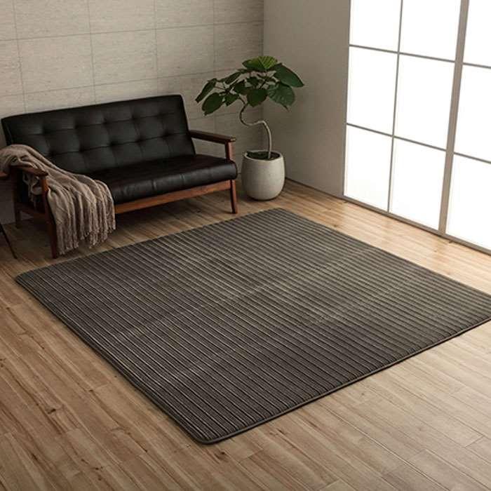 代引不可 ラグ カーペット 正方形 約2畳 約185×185cm ボリューム