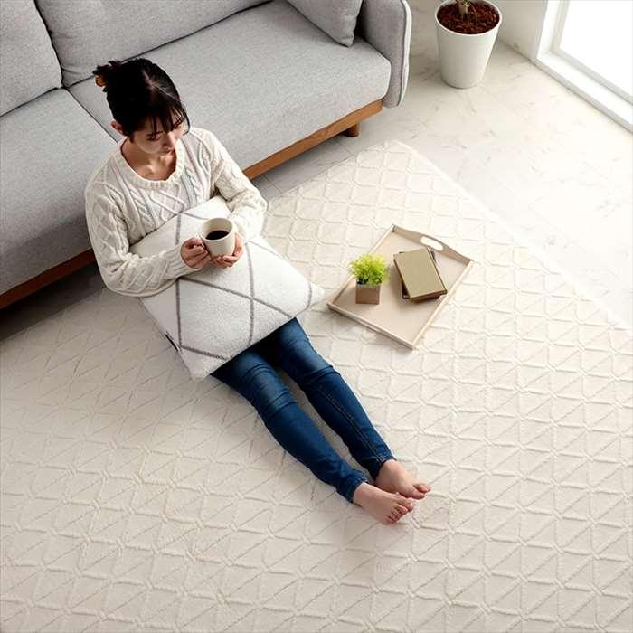 代引不可 ラグ カーペット 手洗い 正方形 約185×185cm 約2畳 滑り