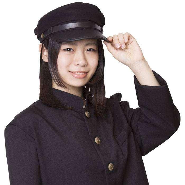 学生帽 アジャスター付き 黒 帽子 キャップ 昭和 番長 不良 がり勉