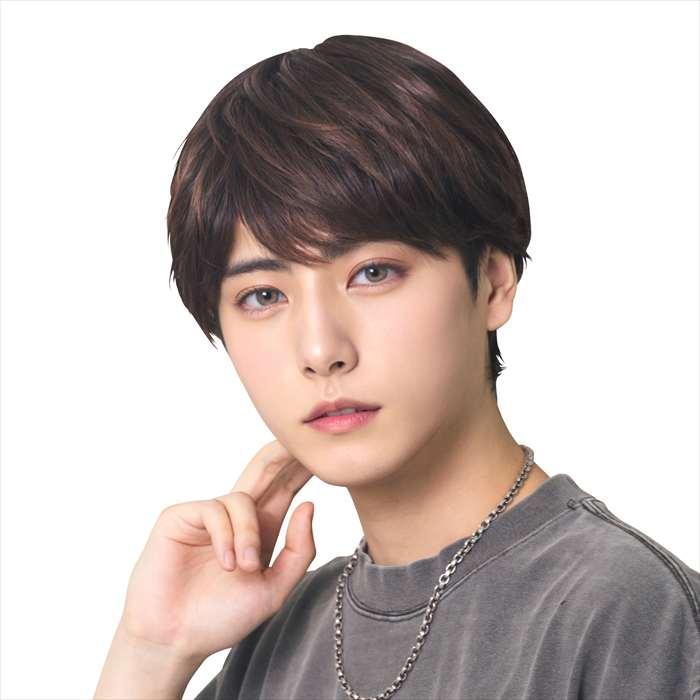 WIGGY RICH メンズ ナチュラルマッシュ ダークブラウン ウィッグ