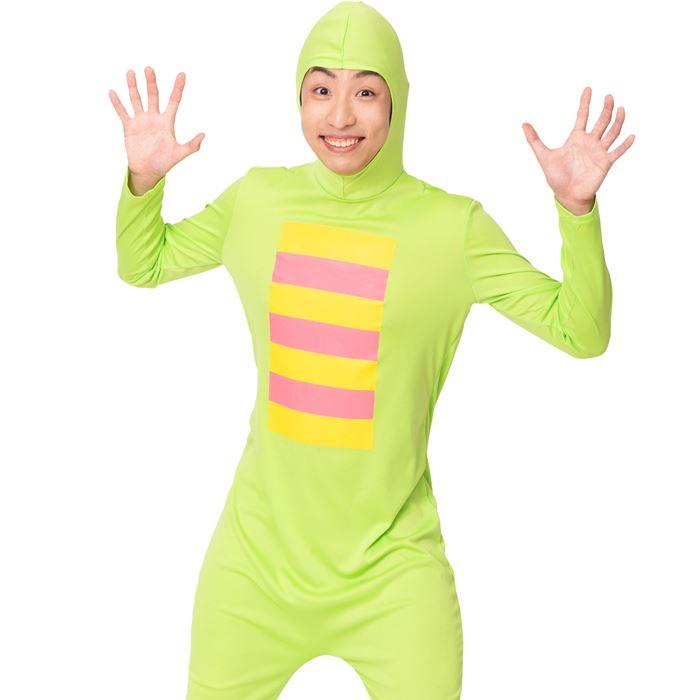 なりキャラ研究部 なり研 グリーンタイツマン 全身タイツ 男女兼用 黄緑 キャラクター風 全タイ おもしろ 仮装 変装 コスプレ コスチューム スマホカバー専門店 ドレスマ 通販 Yahoo ショッピング