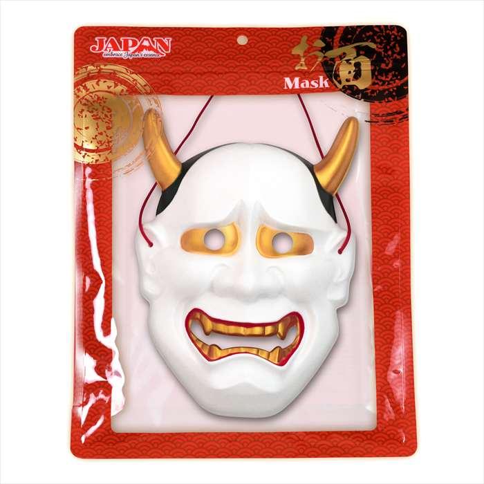 和風お面 般若白 お面 和風小物 仮装 変装 小道具 おもちゃ クリア