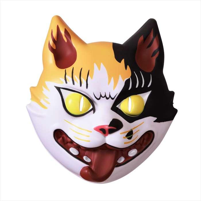 和風お面 化け猫 お面 和風小物 仮装 変装 小道具 おもちゃ クリア