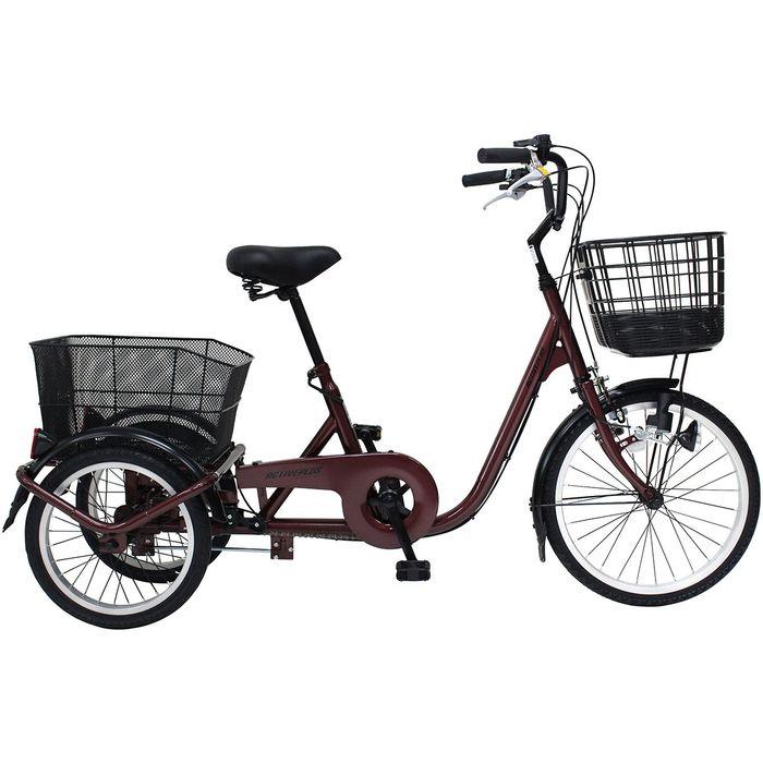 北海道・沖縄・離島配送不可 代引不可 ACTIVE PLUS ノーパンク三輪自転車L ワインレッド ミムゴ MG-TRE20APNL 北海道・沖縄・離島配送不可 代引不可 ACTIVE PLUS ノーパンク三輪