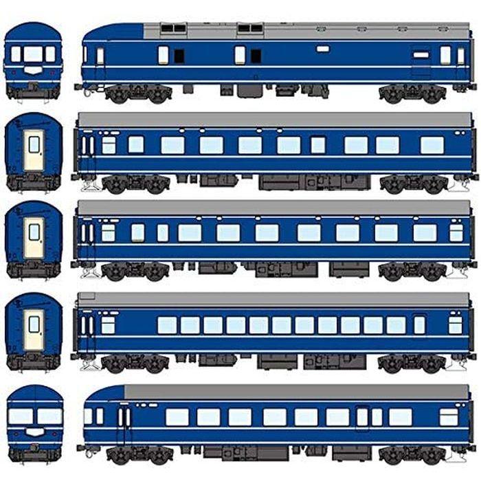 沖縄・離島配送不可 HOゲージ 20系 殿様あさかぜ 基本5両セット 鉄道