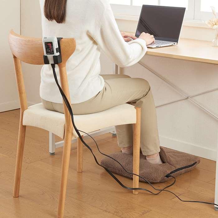 ホットマルチヒーター ベージュ クッションヒーター 足温器 座布団