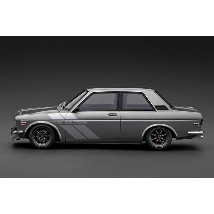 IG3310 1/18 ダットサン ブルーバード (510) Gun Metallic With Engine