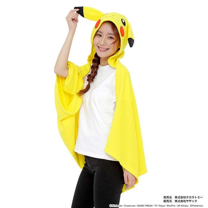 国産 ポンチョ ケープ ピカチュウ 着ぐるみケープ フード付き キャラクターケープ 羽織 フリース ポケットモンスター ポケモン Tdgsm Ru