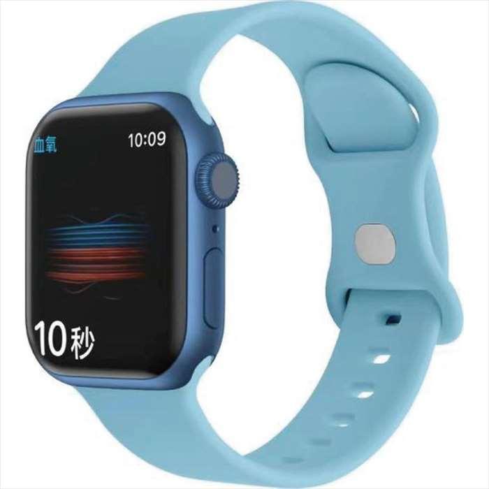 Apple Watch 41/40/38mm対応 シリコンバンド スカイブルー アップル 