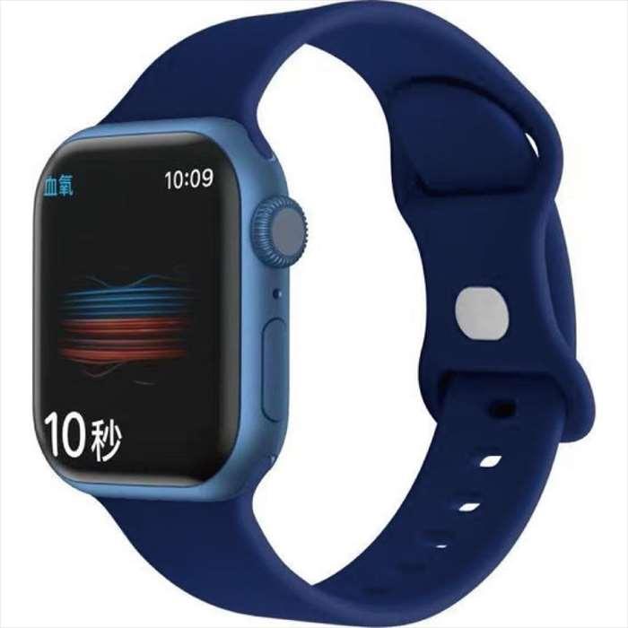 Apple Watch 49/45/44/42mm対応 シリコンバンド ネイビー アップル 
