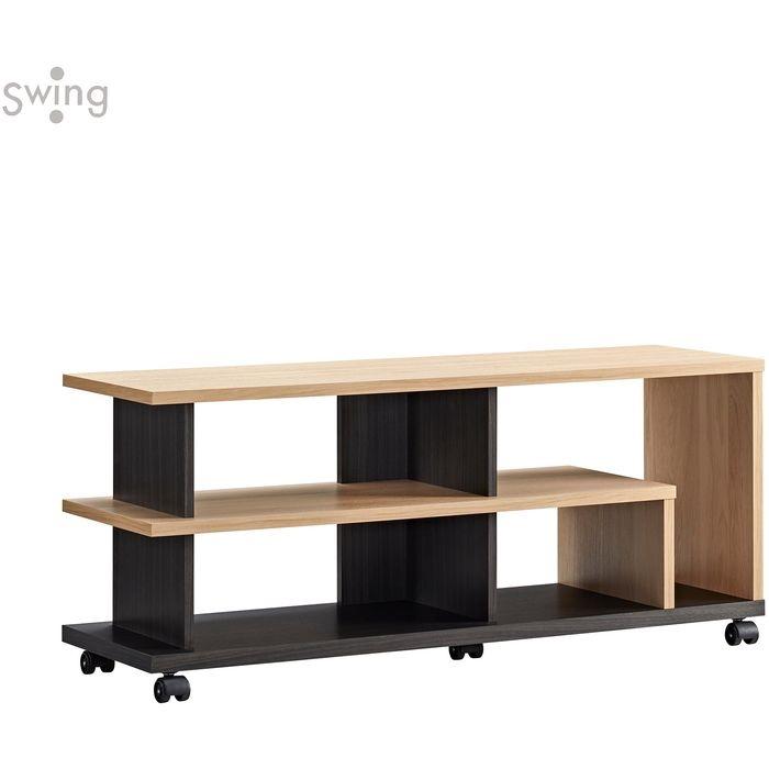 ナチュラル キャスター付テレビ台 幅98cm TVボード インテリア 家具