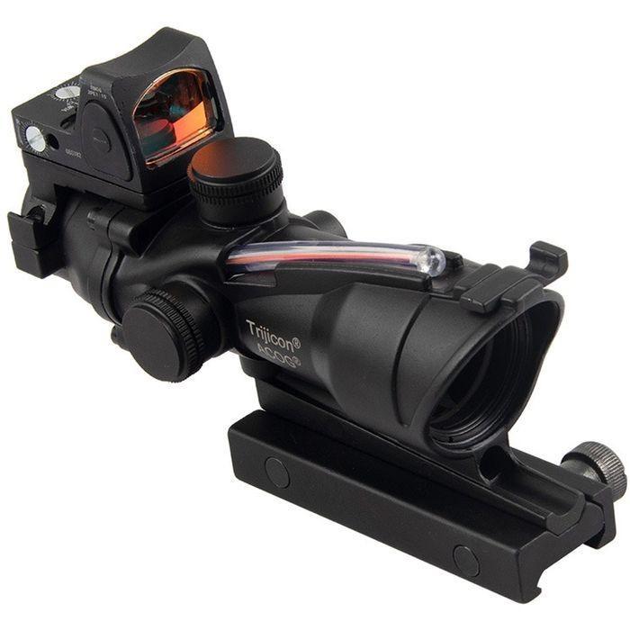 Trijicon ACOG4×32スコープ＆RMRドットレプリカ 集光チューブ式発光