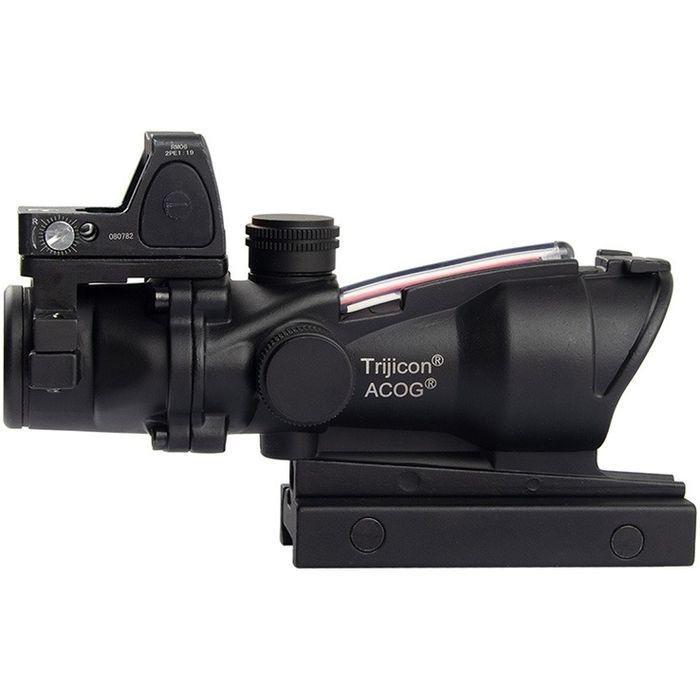 Trijicon ACOG4×32スコープ＆RMRドットレプリカ 集光チューブ式発光