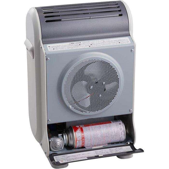 即日出荷 カセットガスファンヒーター 風暖  Iwatani コードレスファンヒーター 電池 電源不要 メタリックグレー 岩谷 CB-GFH-5の画像