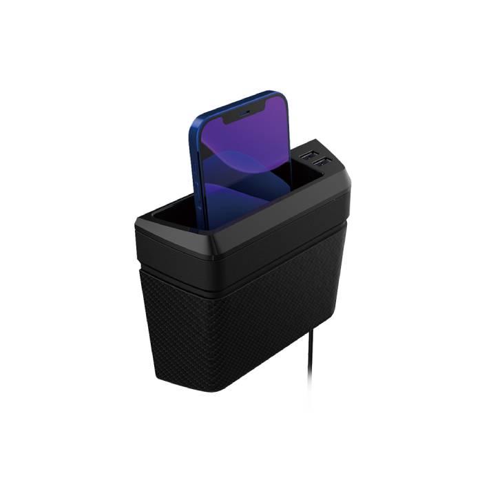 即日出荷 収納ポケット コンソール貼り付け USBポート付き 通電LED