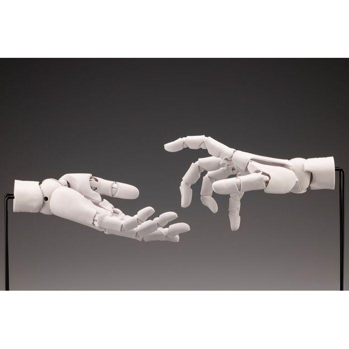 ARTIST SUPPORT ITEM ハンドモデル/L -WHITE- 塗装済み可動フィギュア コトブキヤ AT008の画像