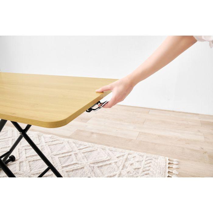 昇降テーブル（ナチュラルカラー） 北海道・沖縄・離島配送不可 代引不可 昇降テーブル ナチュラル (約)幅