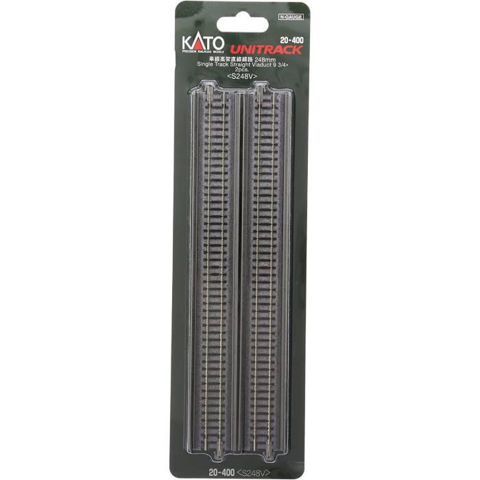Nゲージ 単線高架直線 線路 248mm 2本入 鉄道模型 レール レイアウト