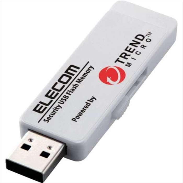 代引不可 セキュリティ付USBメモリ USB3.0 2GB 管理者用ソフト対応 TREND MICRO ウイルスチェック機能搭載 感染ブロック エレコム MF-PUVT302GM1_1