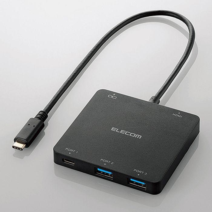代引不可 USB Type-C搭載ドッキングステーション Gen1 PD対応 豊富な品 エレコム HDMI出力 バスパワー U3HC-DC03BBK 推奨