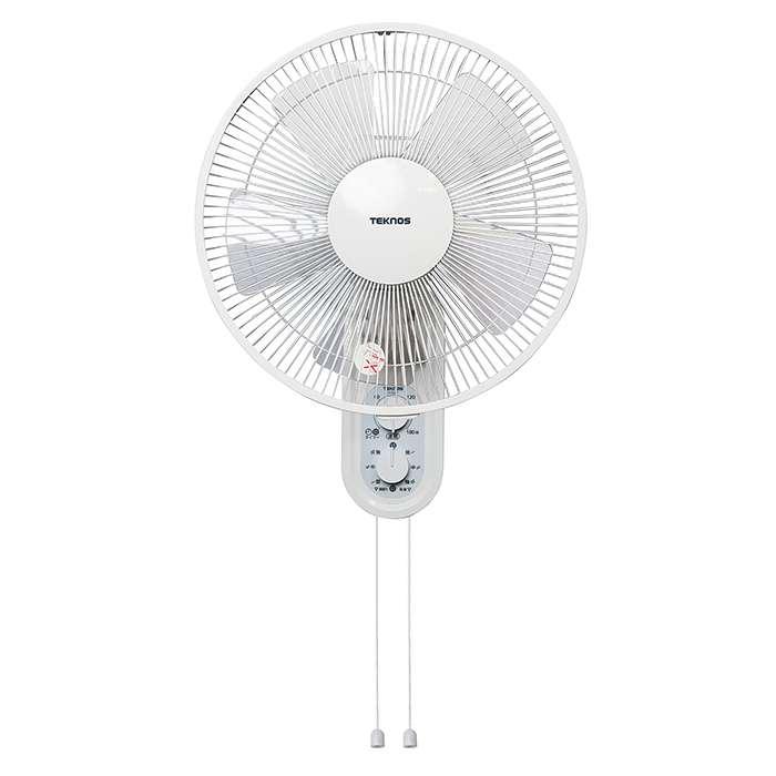 扇風機 30cm羽根 メカ式 壁掛け扇風機 フラットガード 首振り TEKNOS